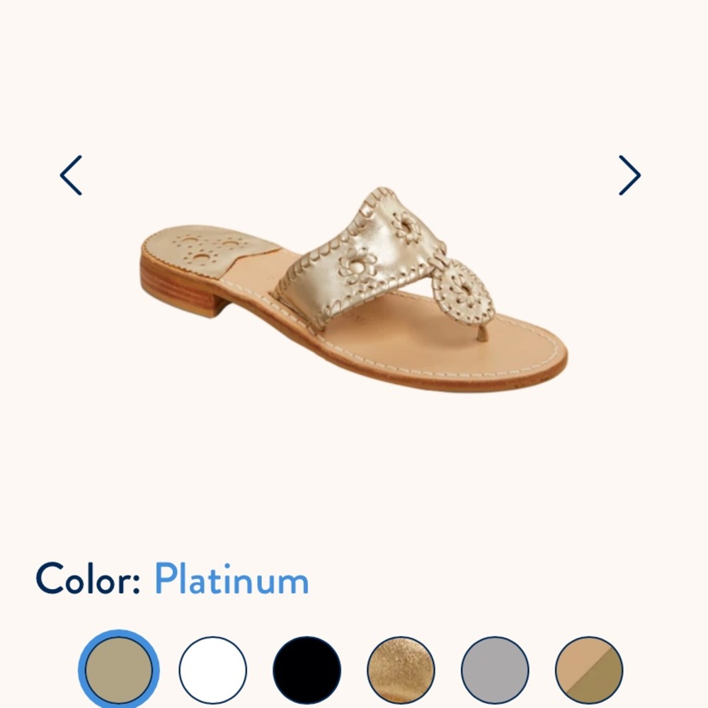 Jack Rogers - Jack Flats Size 8 Platinum